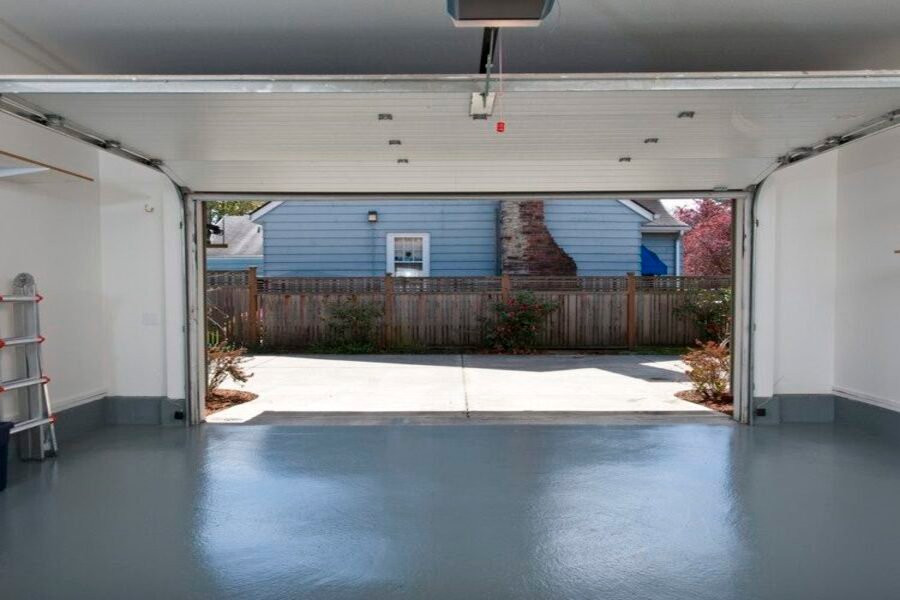 Interior of a clean garage in a house
